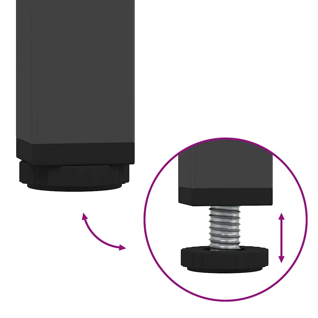 Nattbord svart 36x39x50,5 cm stål