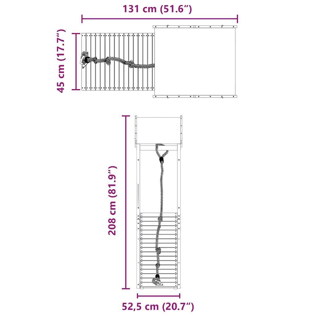 Utendørs lekesett impregnert furu