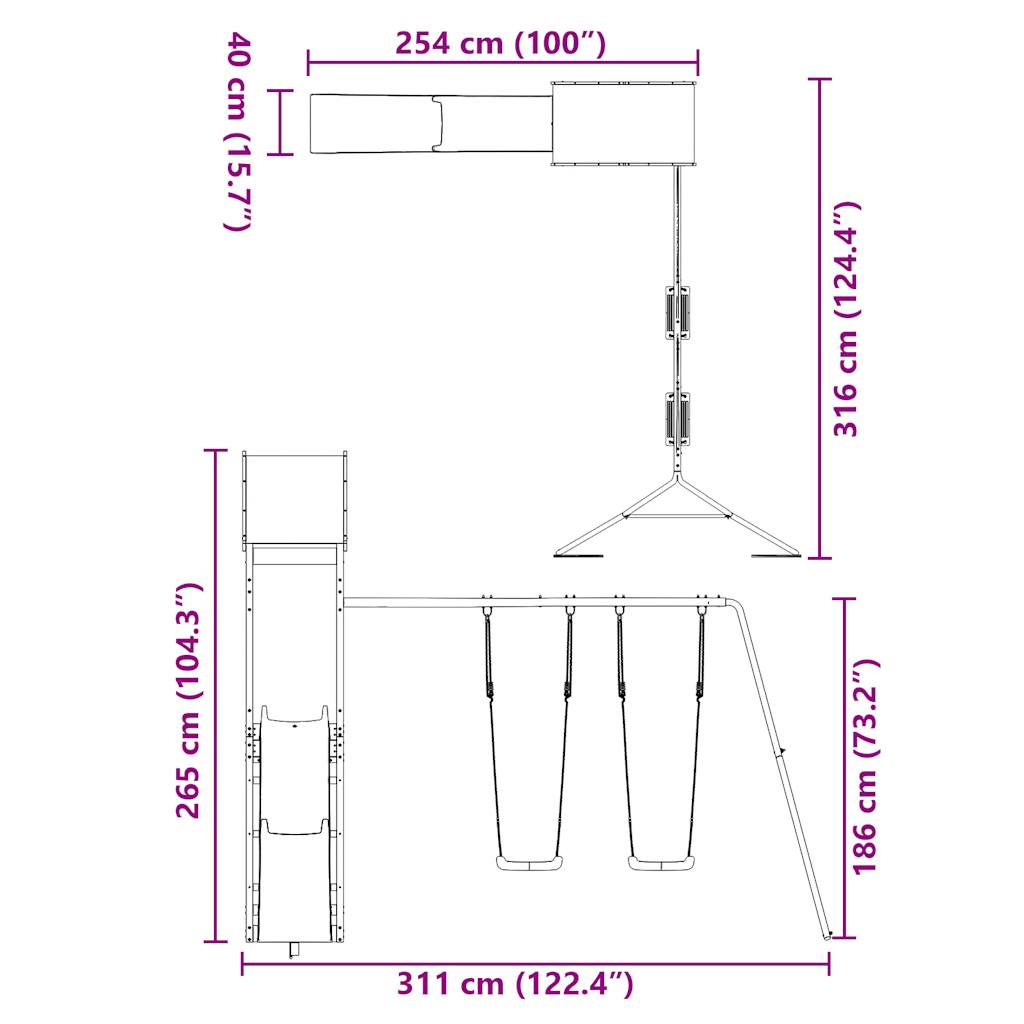 Utendørs lekesett heltre douglasgran