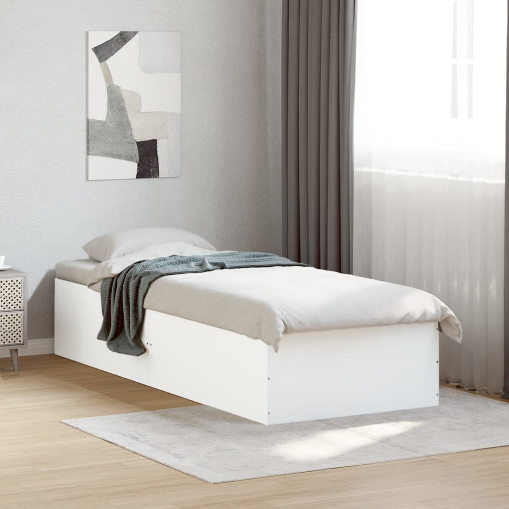 Sengeramme hvit 100x200 cm konstruert tre