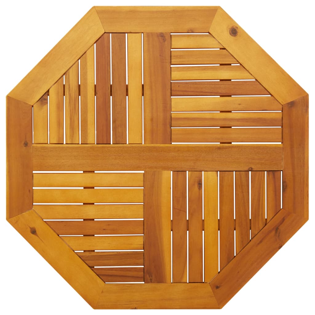 Bordplate 80x80x2,2 cm åttekantet heltre akasie