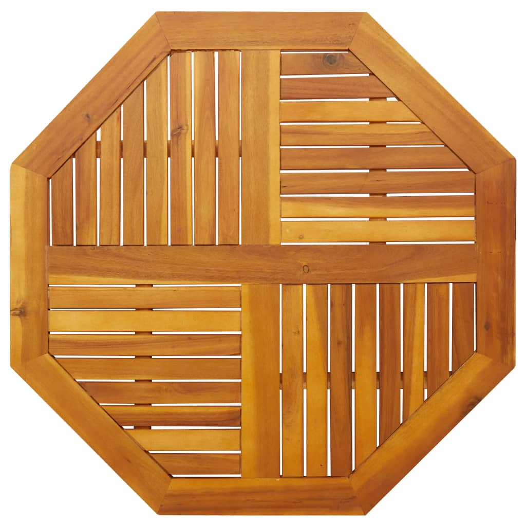 Bordplate 90x90x2,2 cm åttekantet heltre akasie