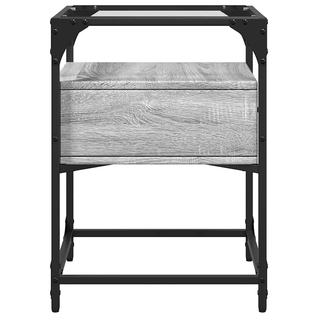 Nattbord grå sonoma 40x40x55 cm konstruert tre