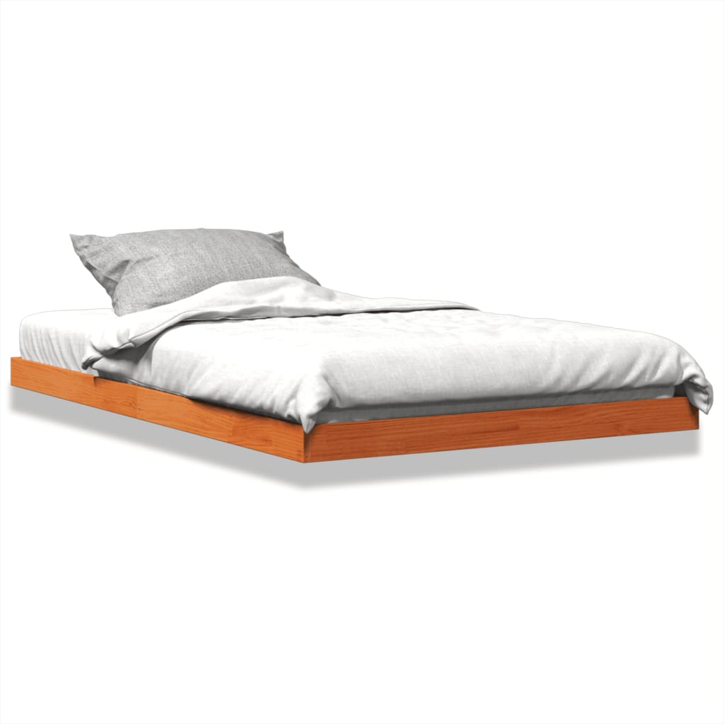 Sengeramme brun 120x190 cm heltre furu