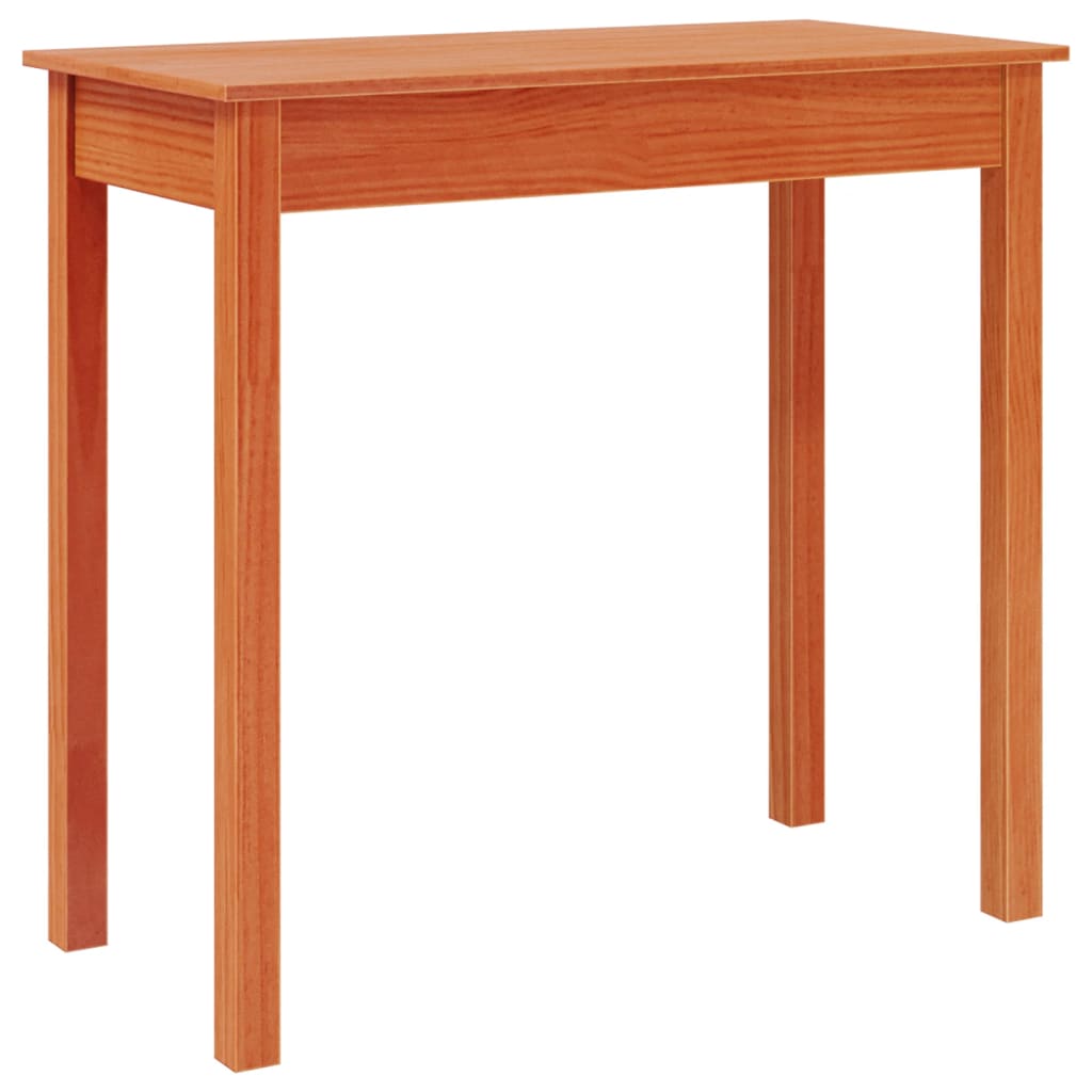 Konsollbord voksbrun 80x40x75 cm heltre furu