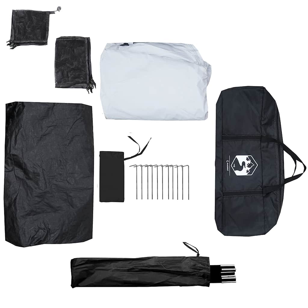 Campingtelt hytte 4 personer hvit blendingsstoff vanntett