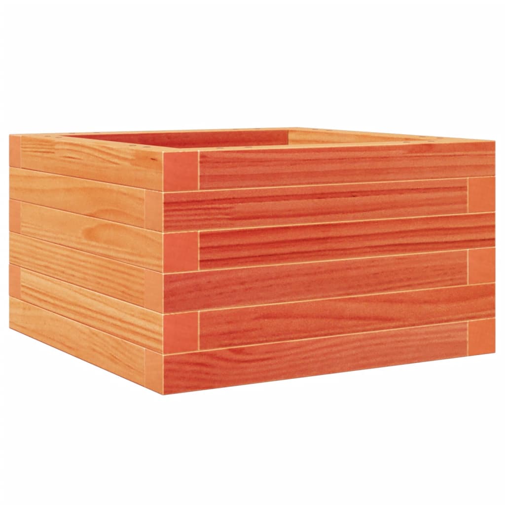 Hageplantekasse voksbrun 40x40x23 cm heltre furu