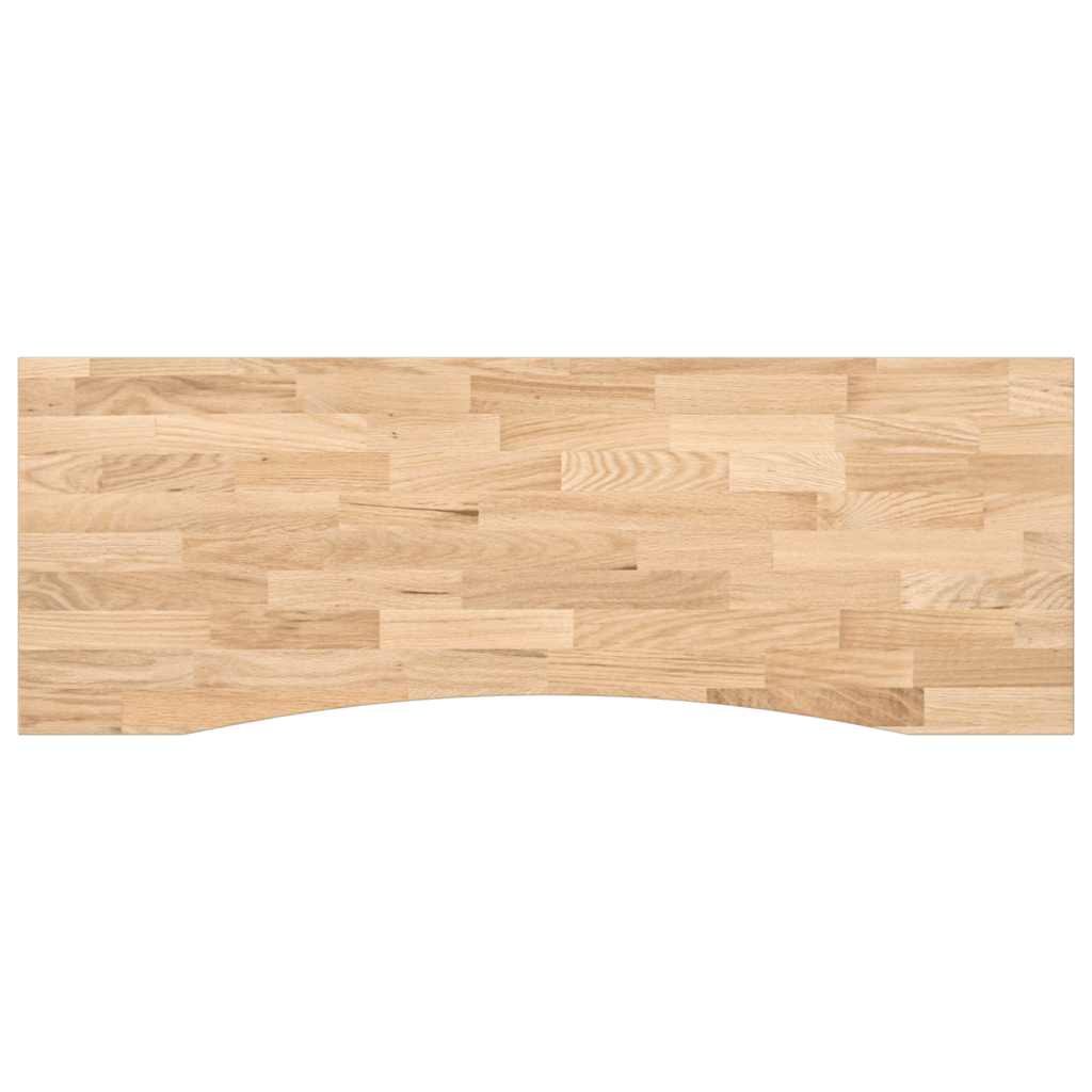 Bordplate rektangulær 140x50x2,5 cm ubehandlet heltre eik