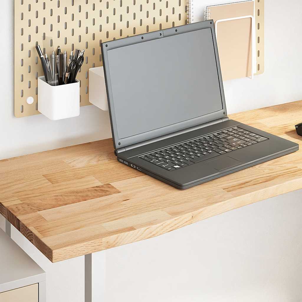 Bordplate rektangulær 160x50x2,5 cm ubehandlet heltre eik