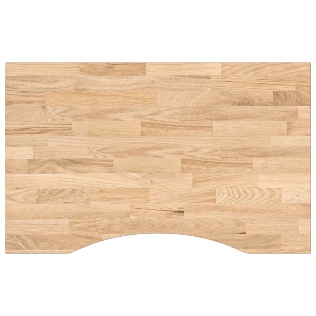 Bordplate rektangulær 80x60x2,5 cm ubehandlet heltre eik