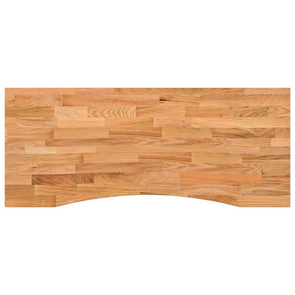 Bordplate lysebrun 120x50x2,5 cm rektangulær heltre eik