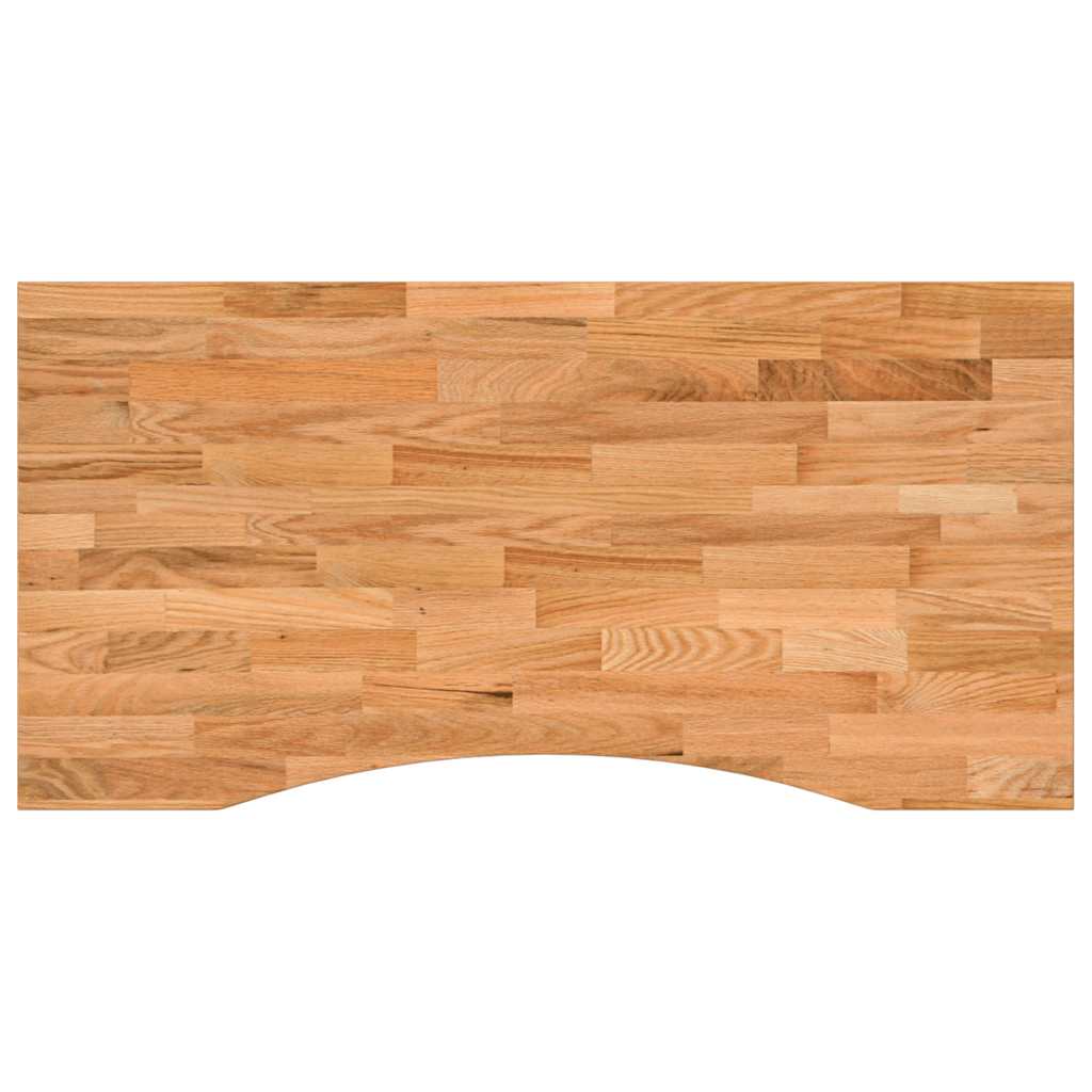 Bordplate lysebrun 100x60x2,5 cm rektangulær heltre eik