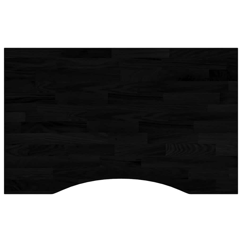 Bordplate mørkebrun 80x60x2,5 cm rektangulær heltre eik
