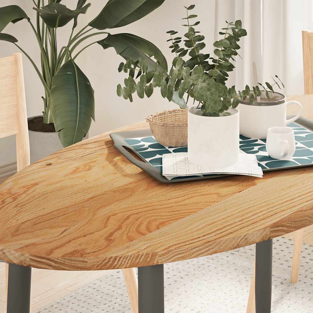 Bordplate lysebrun 120x60x2 cm oval heltre eik
