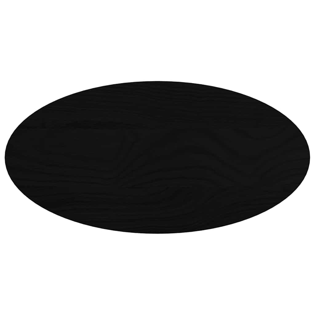 Bordplate mørkebrun 80x40x4 cm oval heltre eik