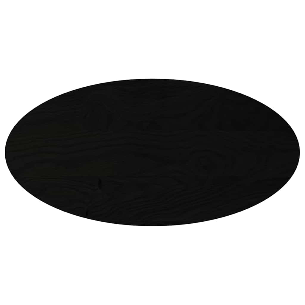 Bordplate mørkebrun 100x50x4 cm oval heltre eik