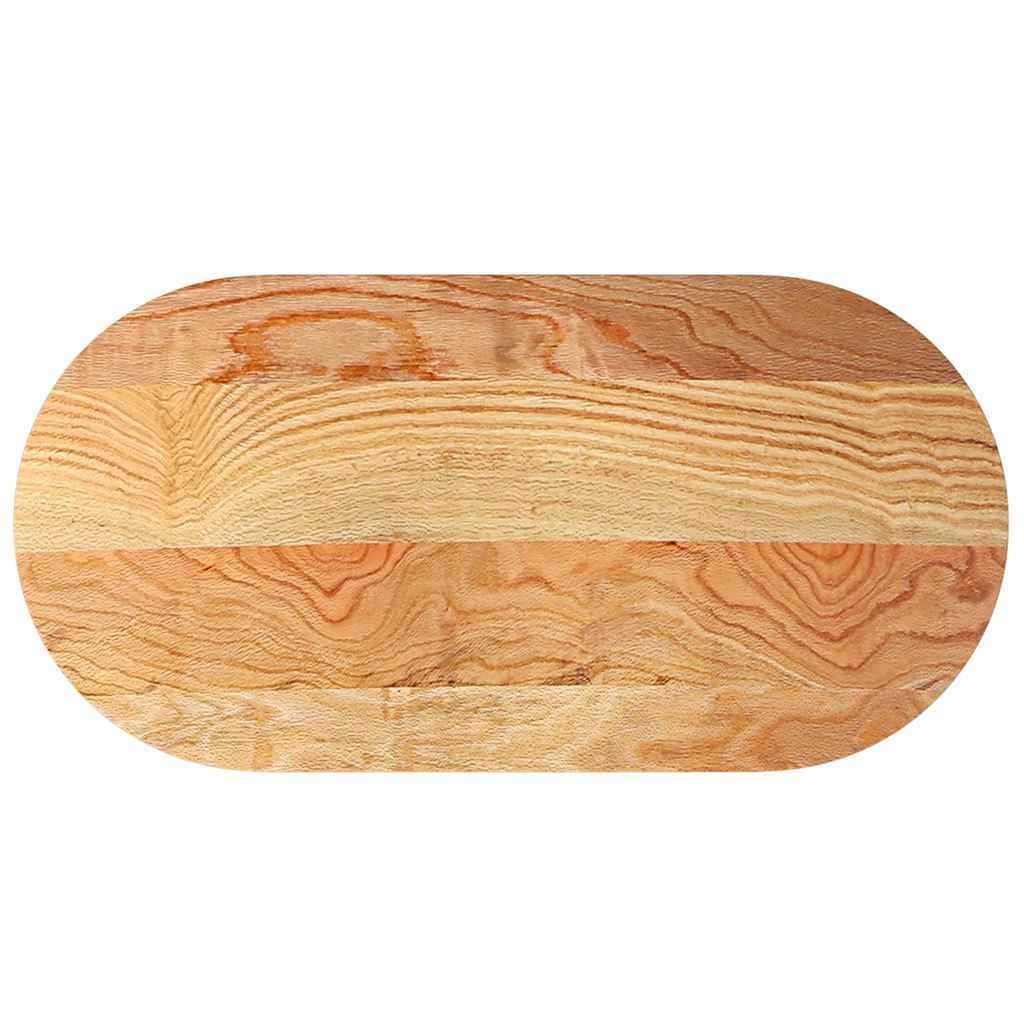Bordplate lysebrun 120x60x4 cm oval heltre eik