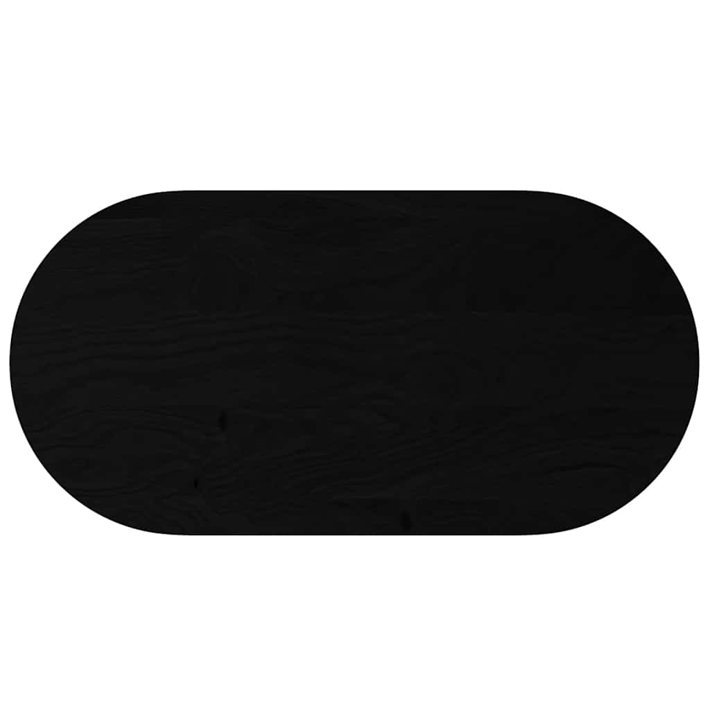 Bordplate mørkebrun 120x60x2 cm oval heltre eik