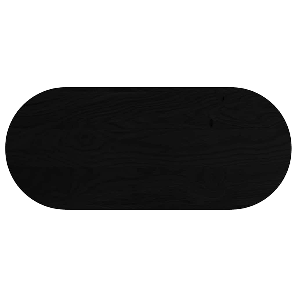 Bordplate mørkebrun 140x60x4 cm oval heltre eik