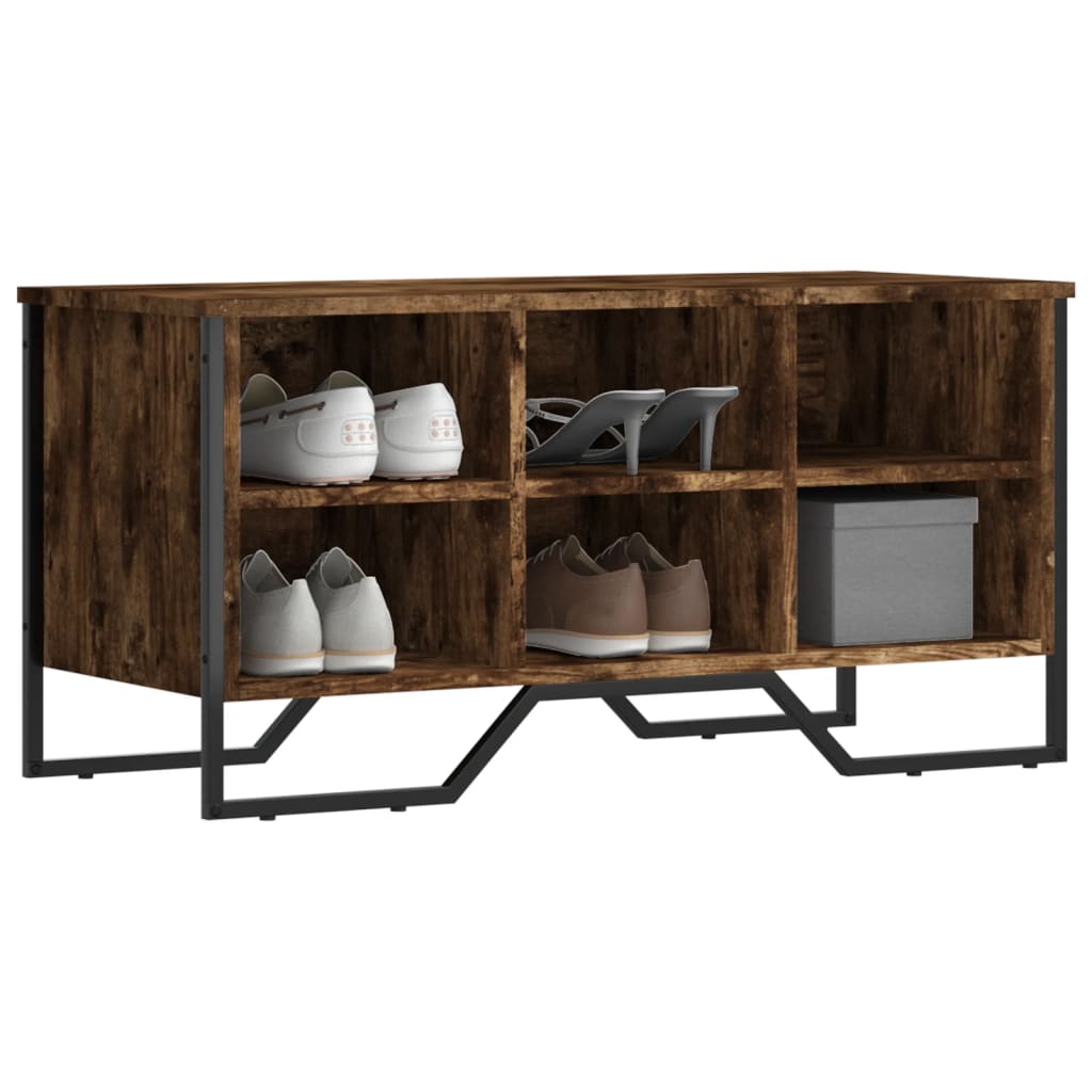 Skohylle røkt eik 90x38x45,5 cm konstruert tre