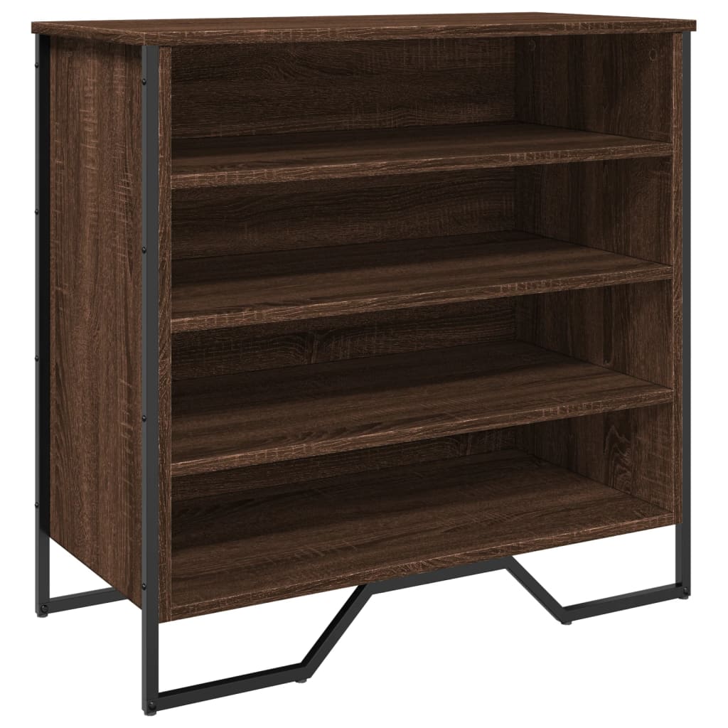 Skohylle brun eik 80x38x78 cm konstruert tre