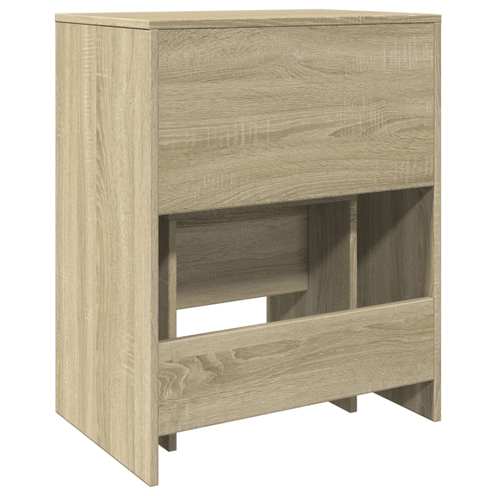 Sminkebord med krakk sonoma eik 60x40x113,5 cm