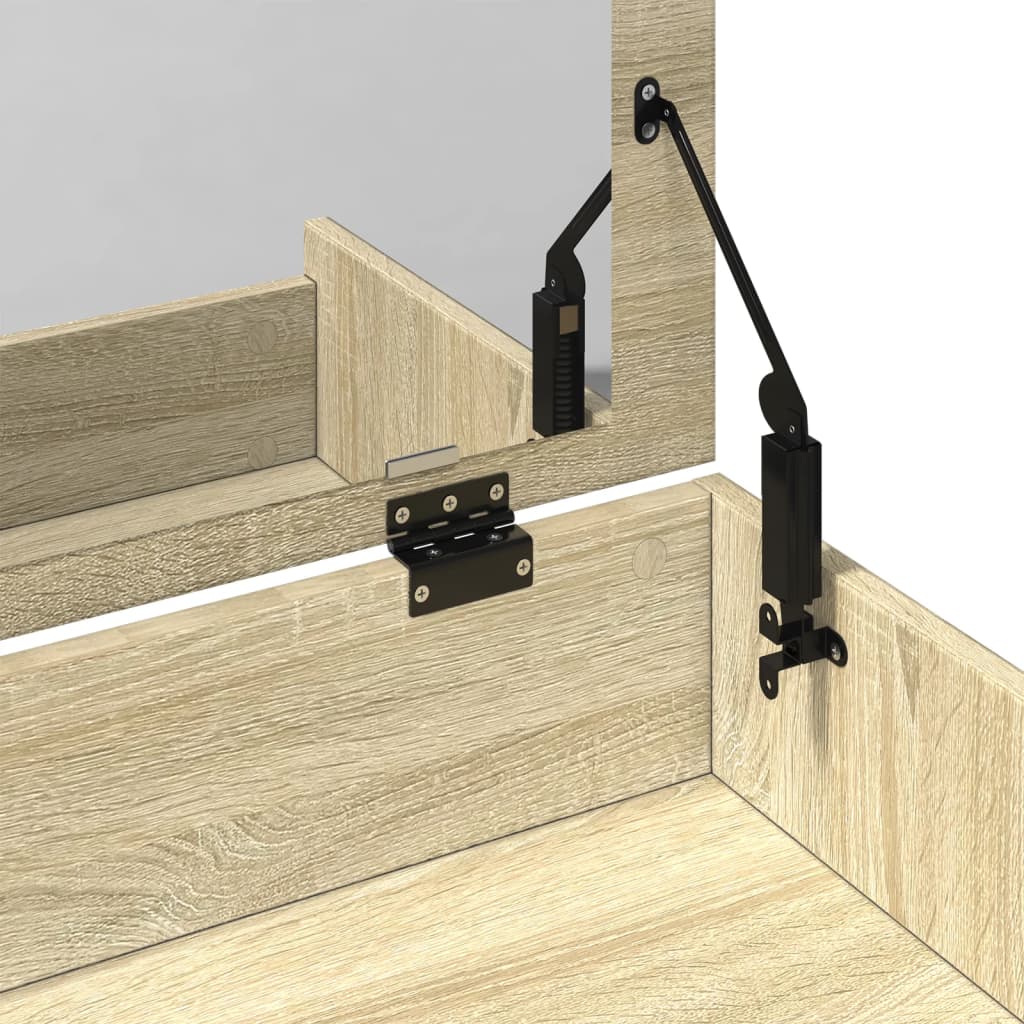 Sminkebord med krakk sonoma eik 60x40x113,5 cm