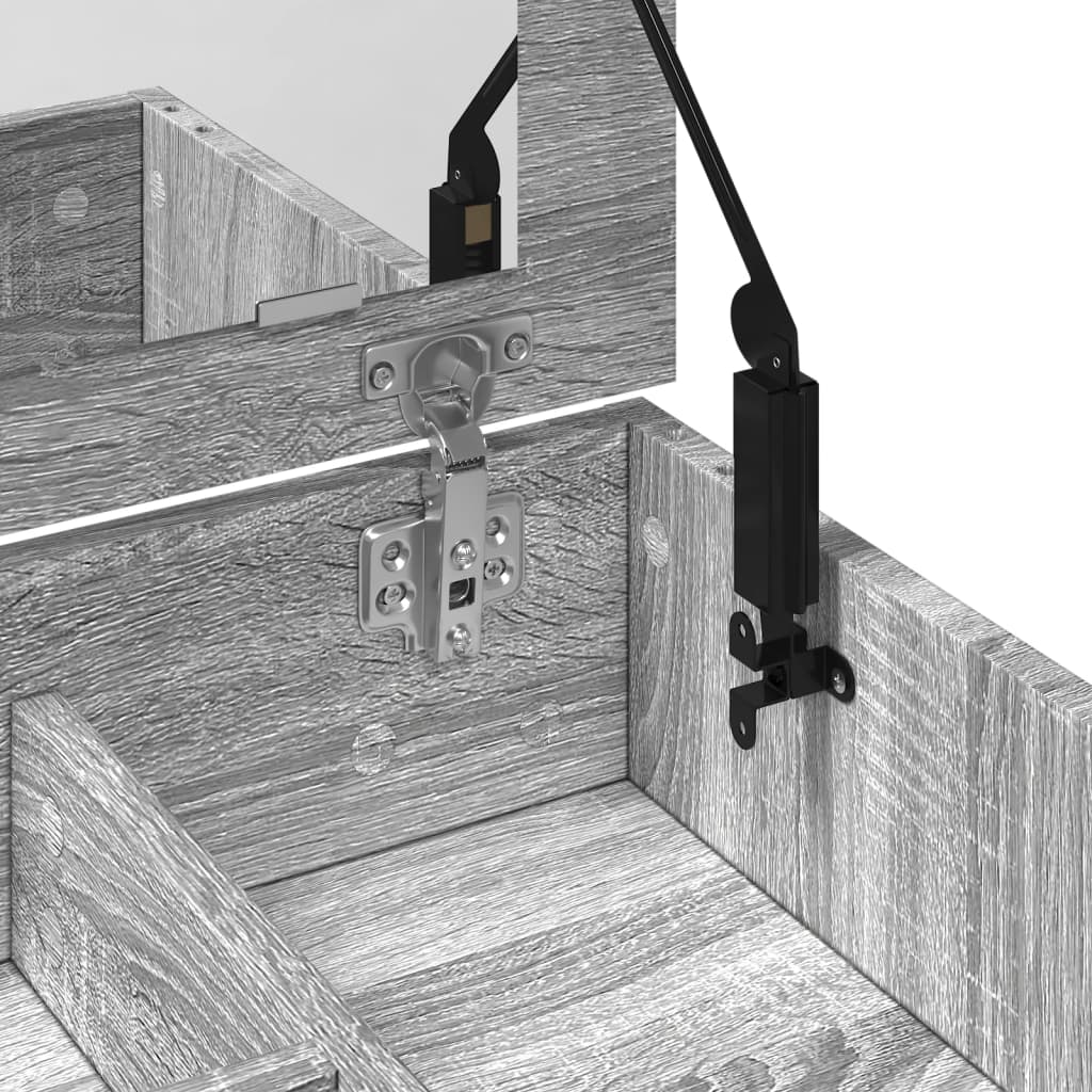 Sminkebord med speil grå sonoma 73x46,5x120 cm