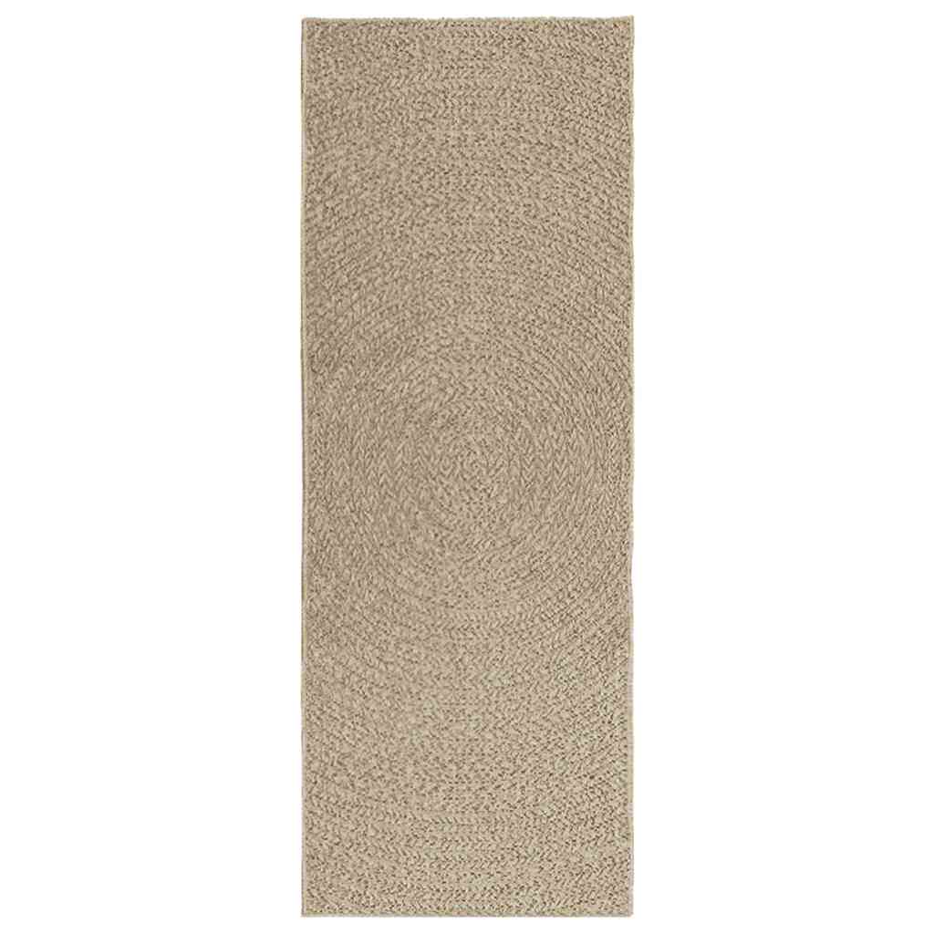 Teppe ZIZUR beige 80x200 cm jute-utseende innendørs og utendørs