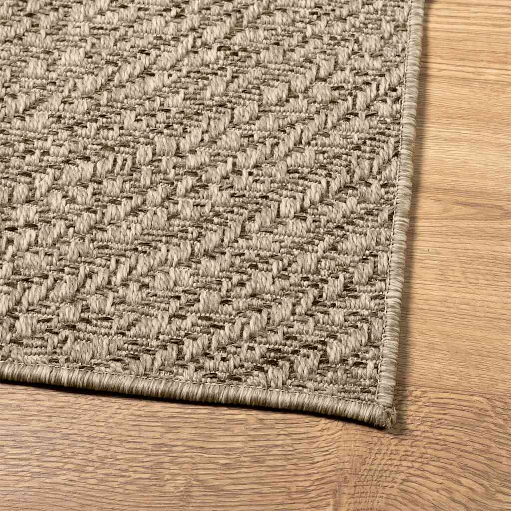 Teppe ZIZUR beige 80x200 cm jute-utseende innendørs og utendørs