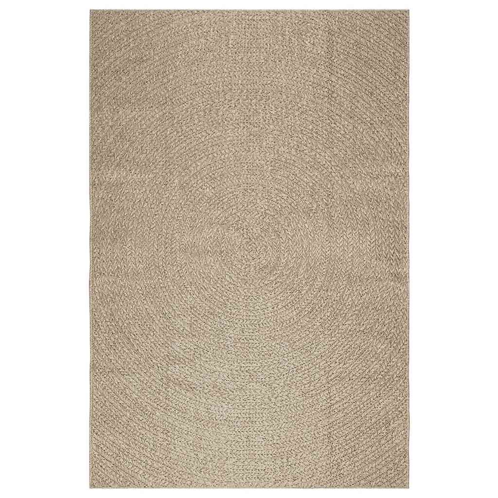 Teppe ZIZUR beige 160x230cm jute-utseende innendørs og utendørs