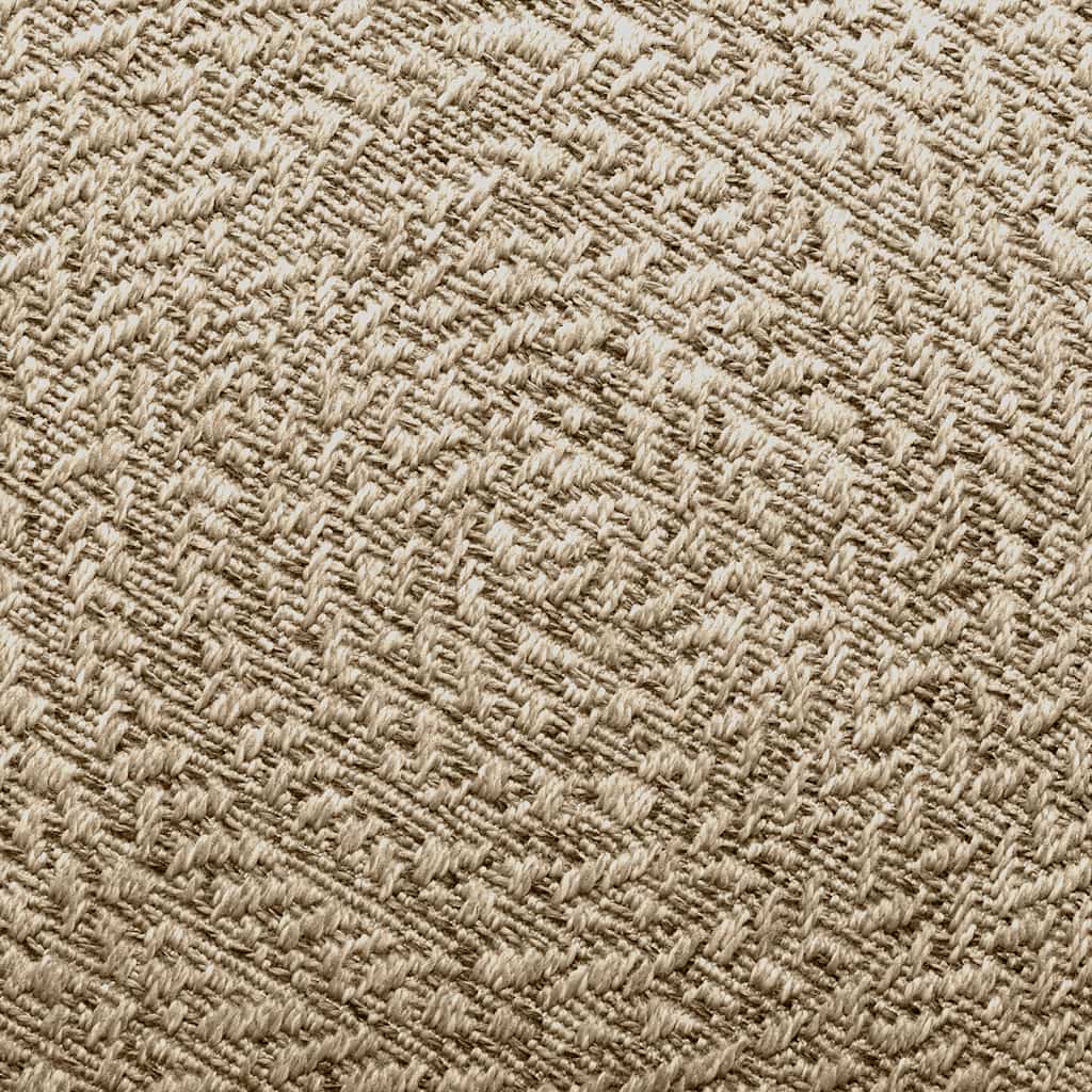 Teppe ZIZUR beige 240x240cm jute-utseende innendørs og utendørs