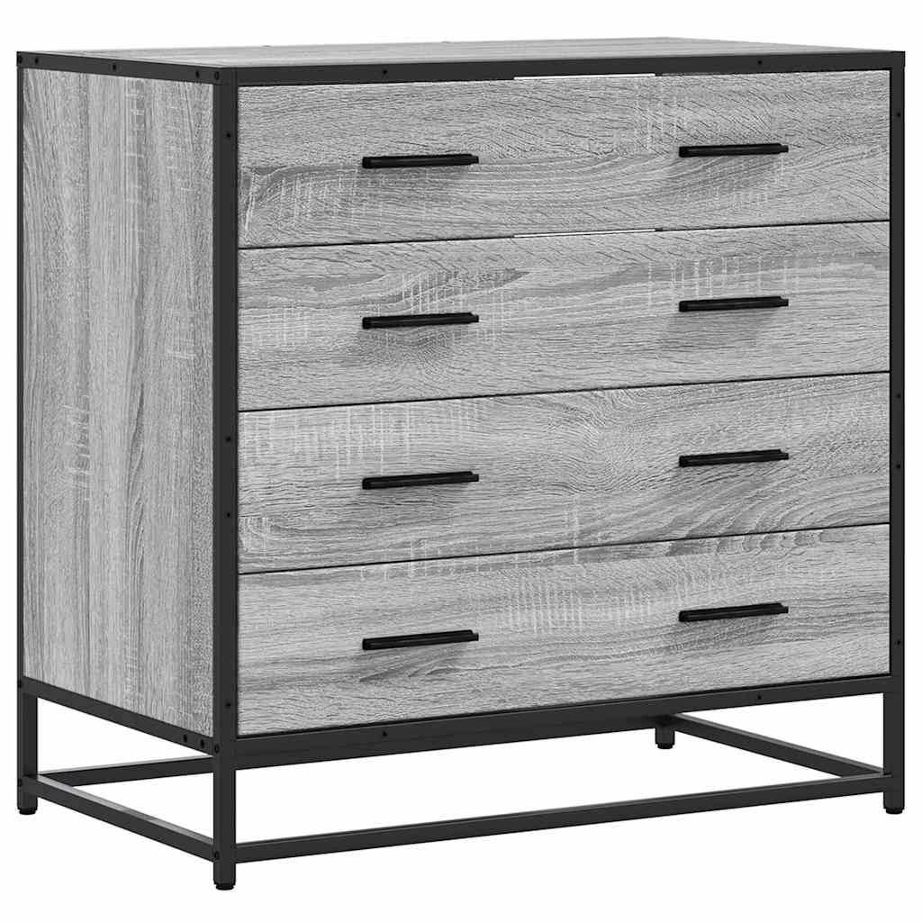 Kommode grå sonoma 70x41x70 cm konstruert tre