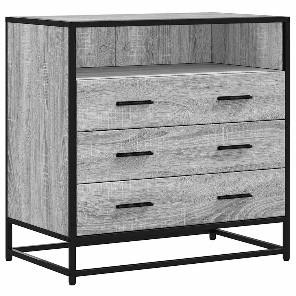Kommode grå sonoma 70x41x70 cm konstruert tre
