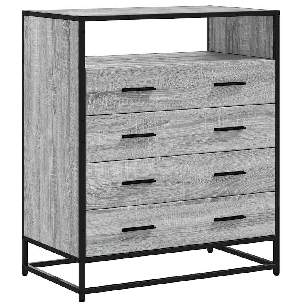 Kommode grå sonoma 70x41x70 cm konstruert tre
