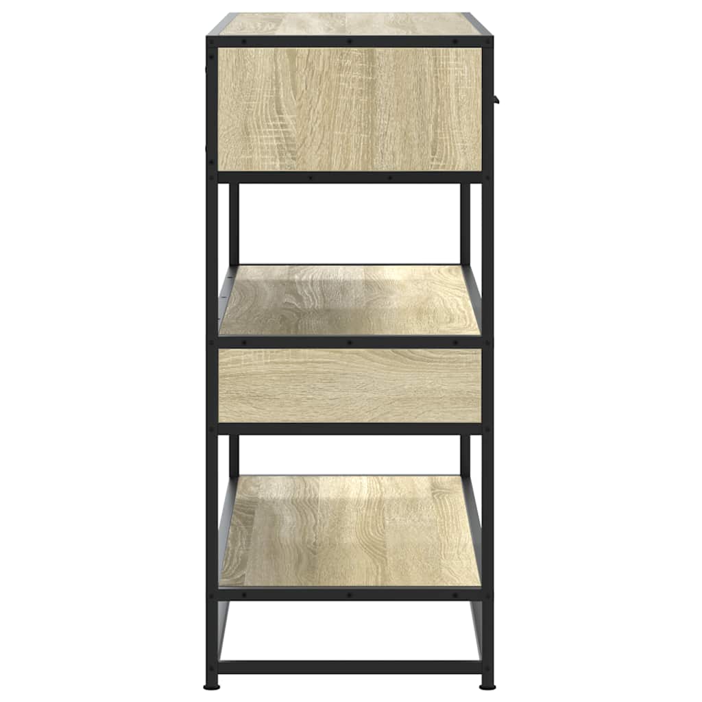 Konsollbord sonoma eik 90x35x80 cm konstruert tre