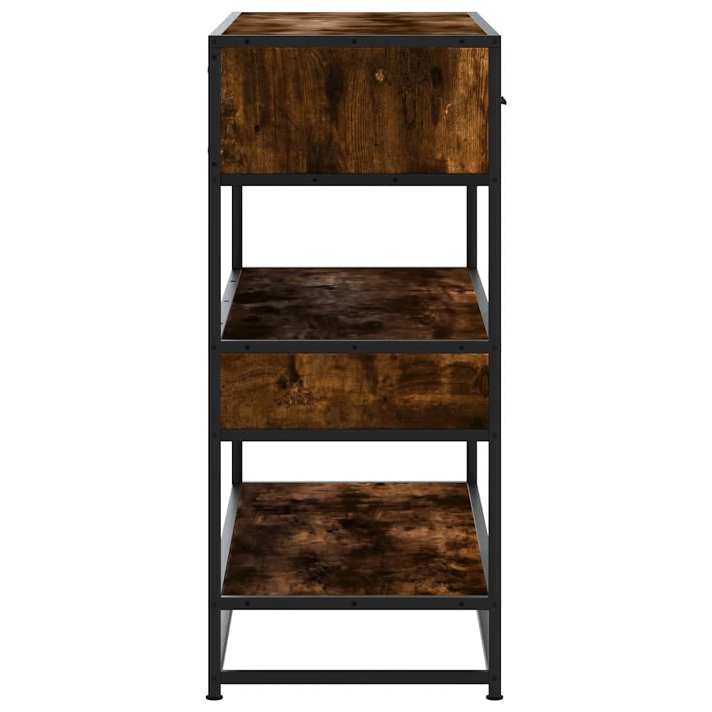 Konsollbord sonoma eik 90x35x80 cm konstruert tre