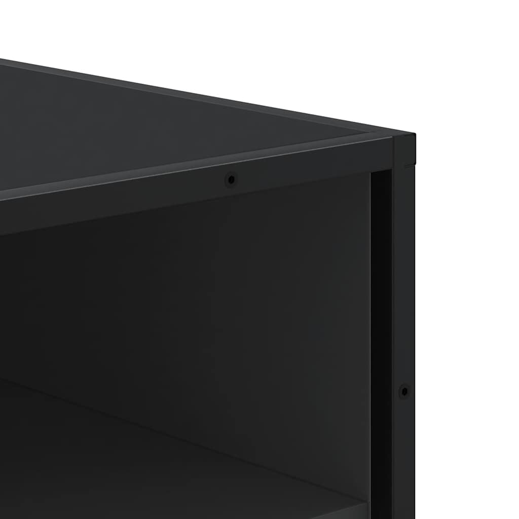 Skohylle svart 48x38x97,5 cm konstruert tre