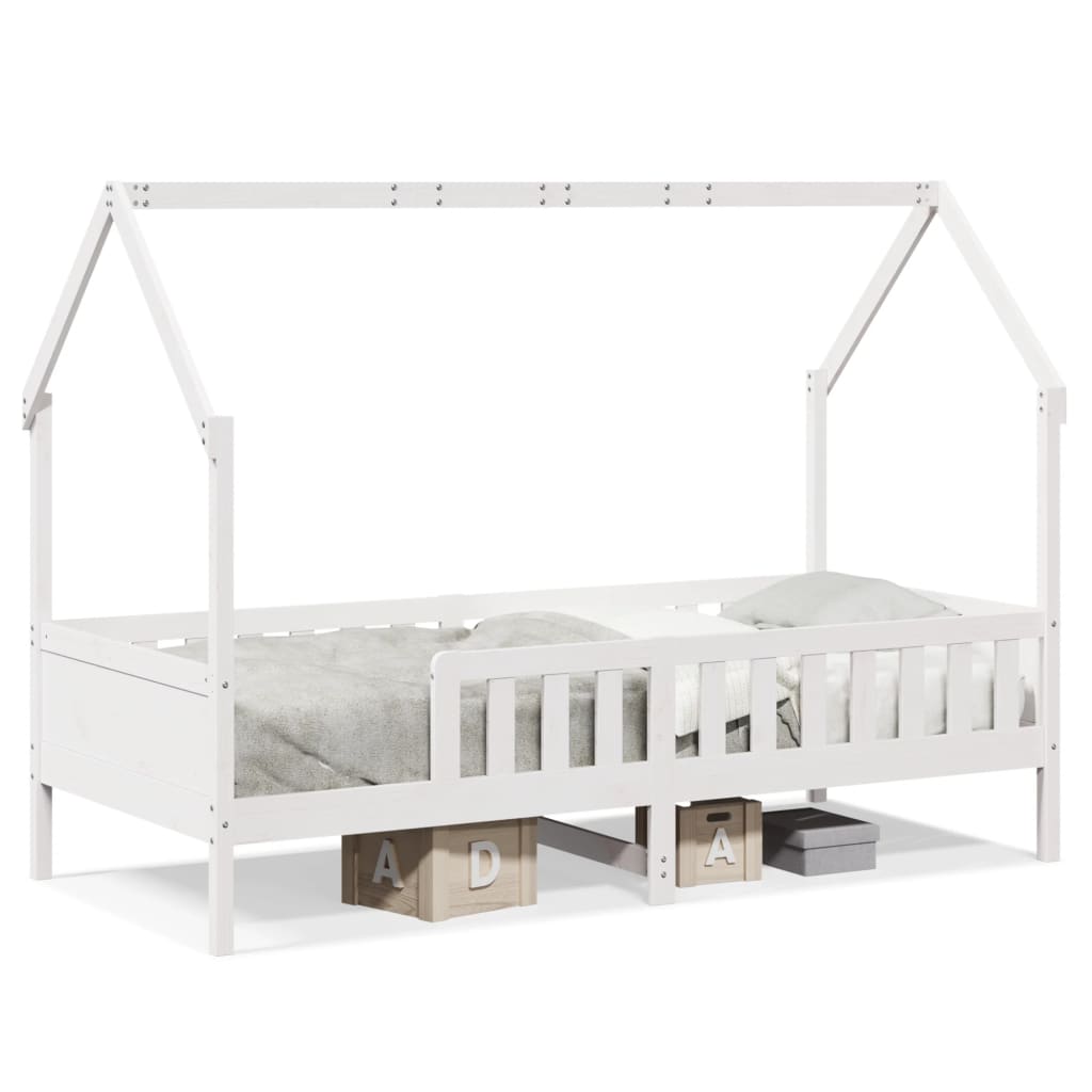 Barnesengeramme hvit 90x190 cm heltre furu