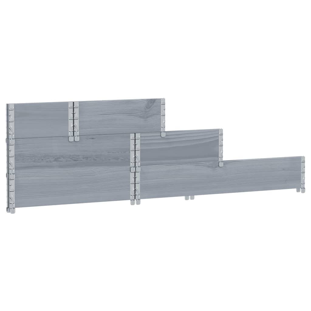 Høybed 3 trinn grå 120x80 cm heltre furu