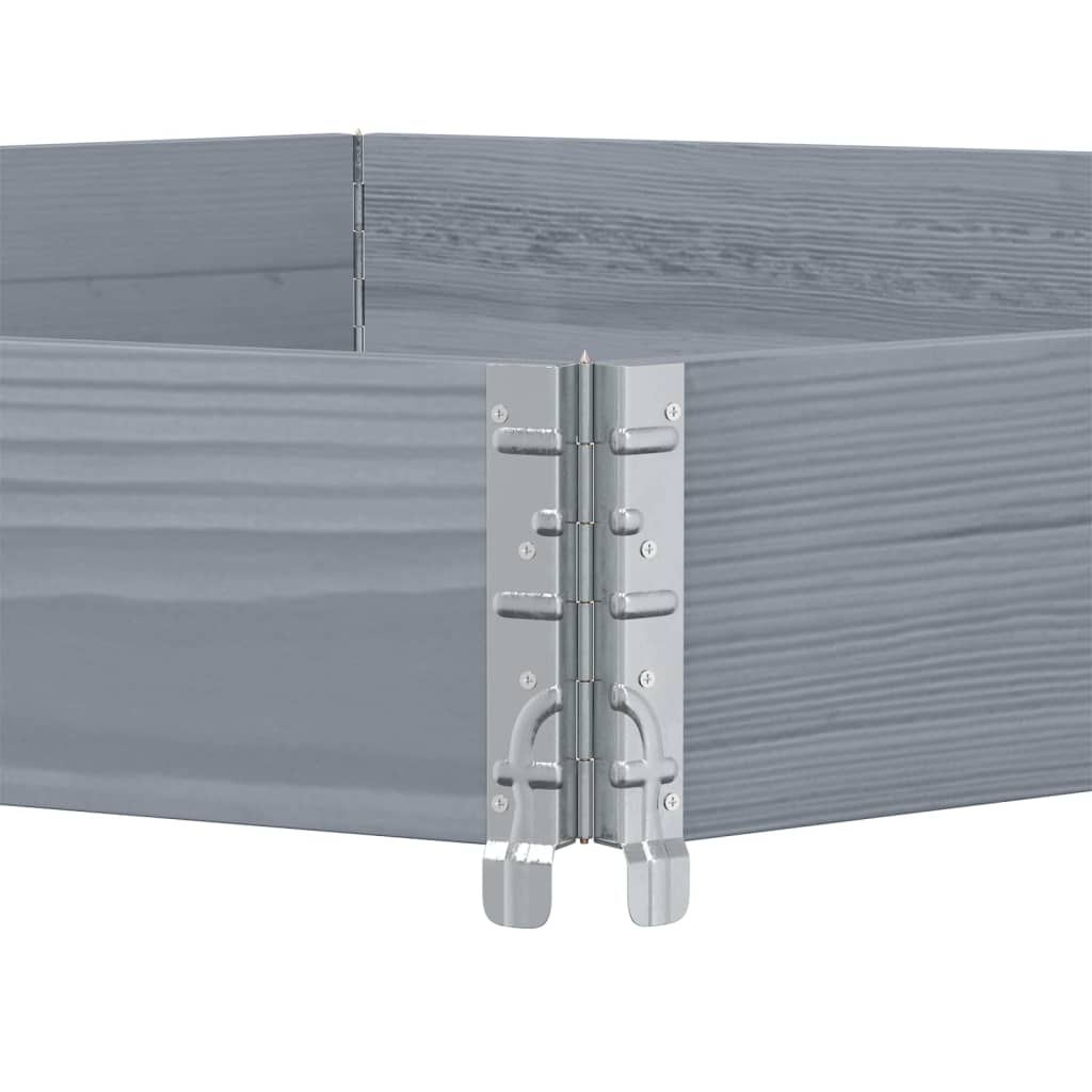 Høybed sekskantet grå 160x160 cm heltre furu