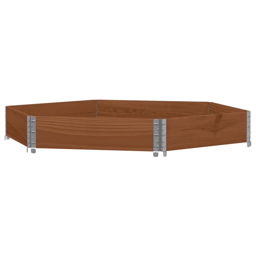 Høybed sekskantet brun 160x160 cm heltre furu