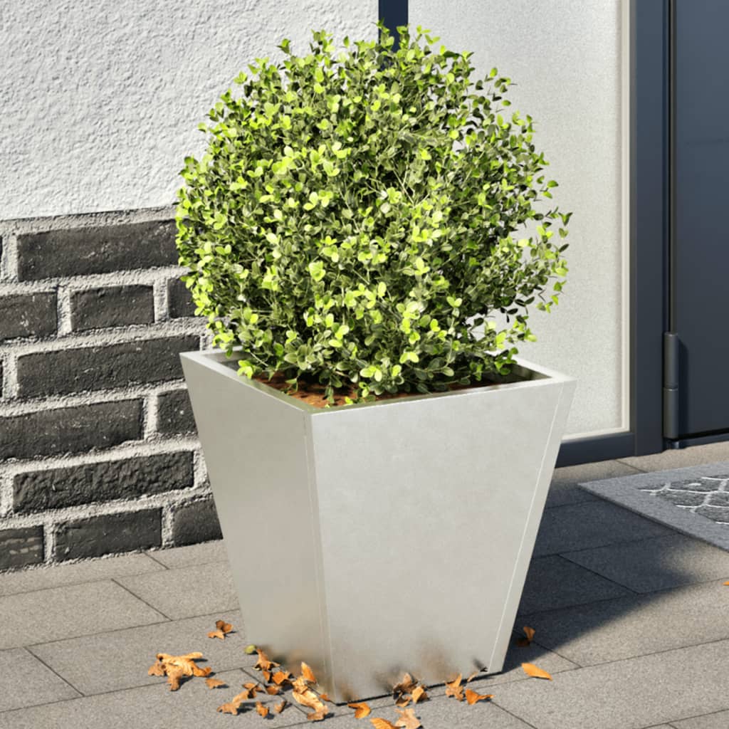 Plantekasser 2 stk 30x30x30 cm rustfritt stål