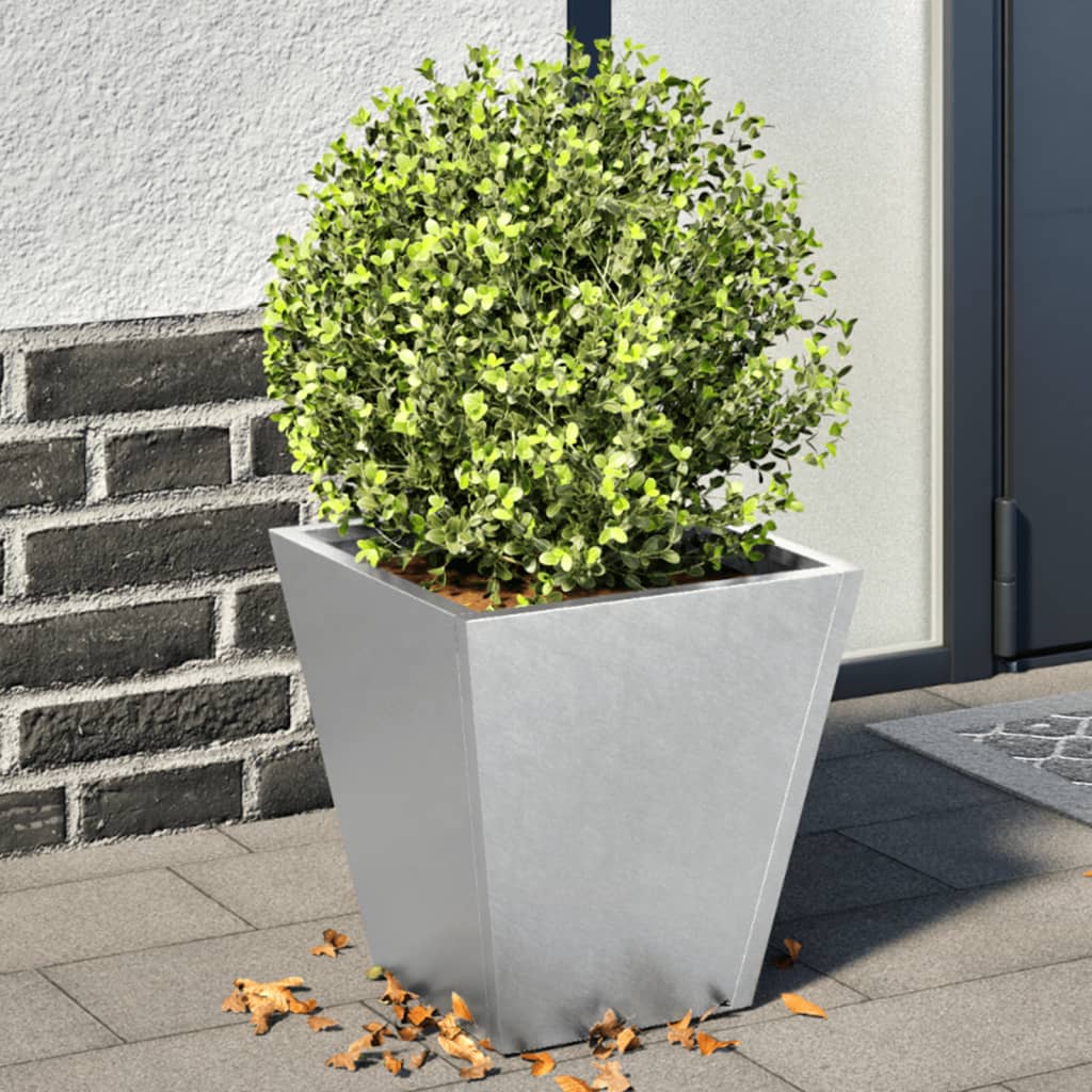 Plantekasser 2 stk 30x30x30 cm galvanisert stål