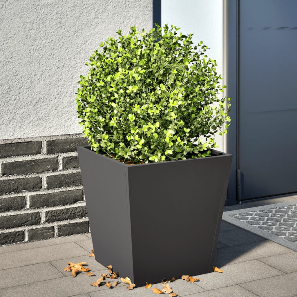 Plantekasser svart 40x40x40 cm stål