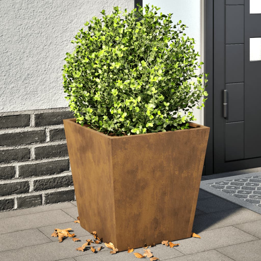 Plantekasser 2 stk 40x40x40 cm cortenstål