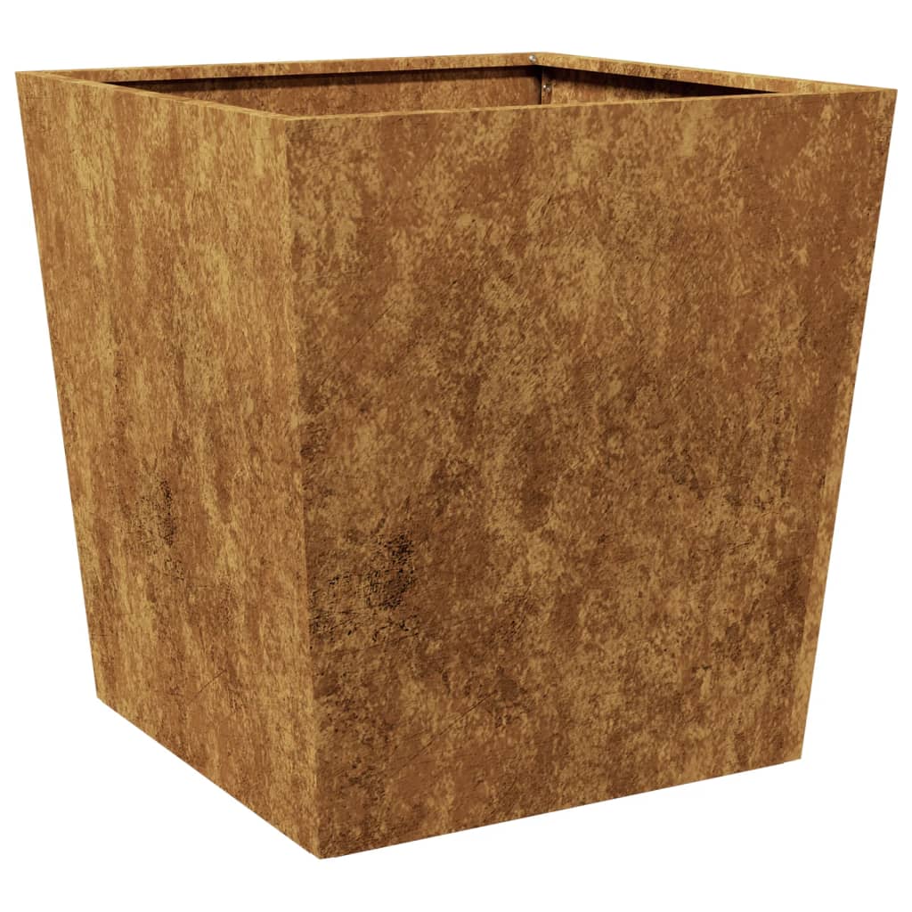 Hageplantekar 50x50x50 cm oksidert stål