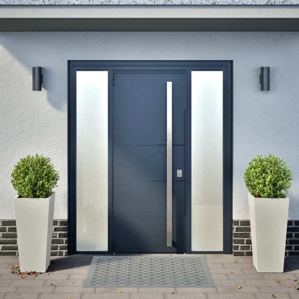 Plantekasser 2 stk hvit 35x35x75 cm stål