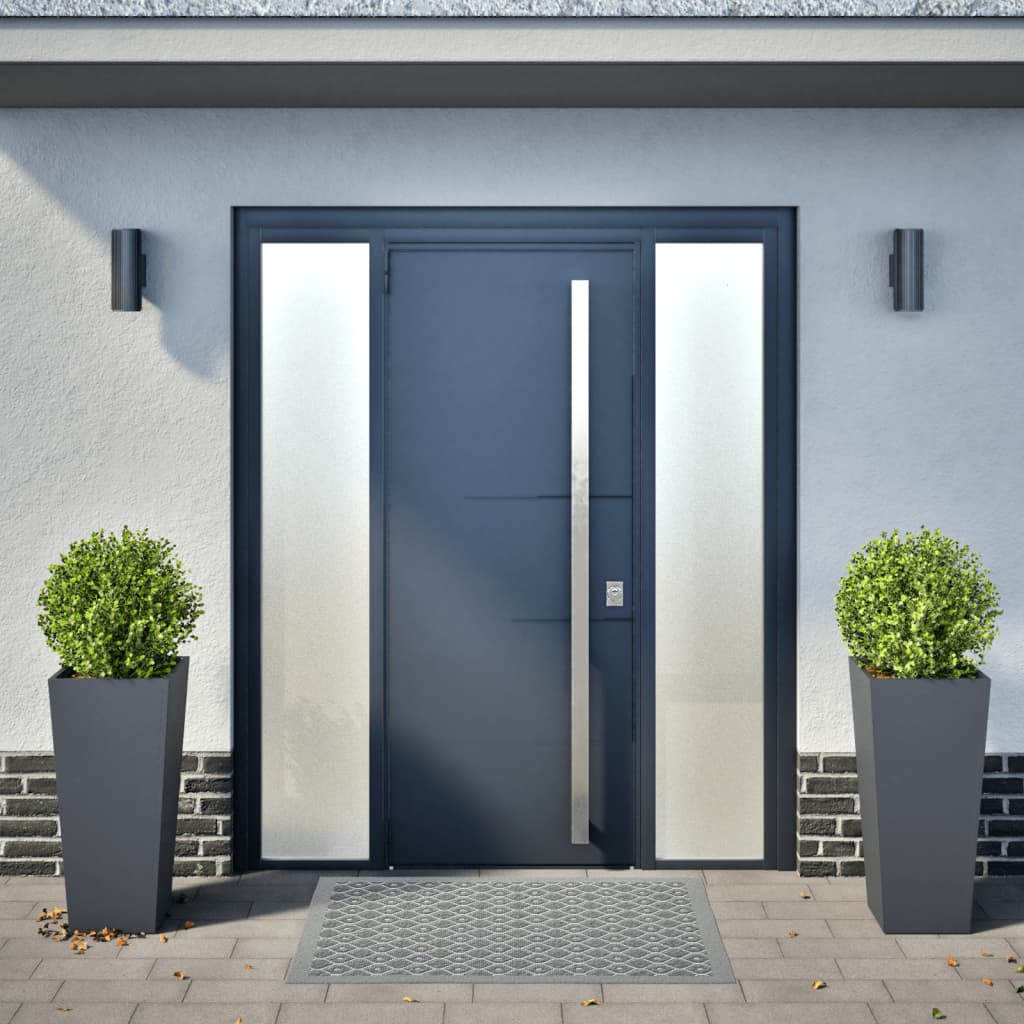 Plantekasser 2 stk antrasitt 35x35x75 cm stål