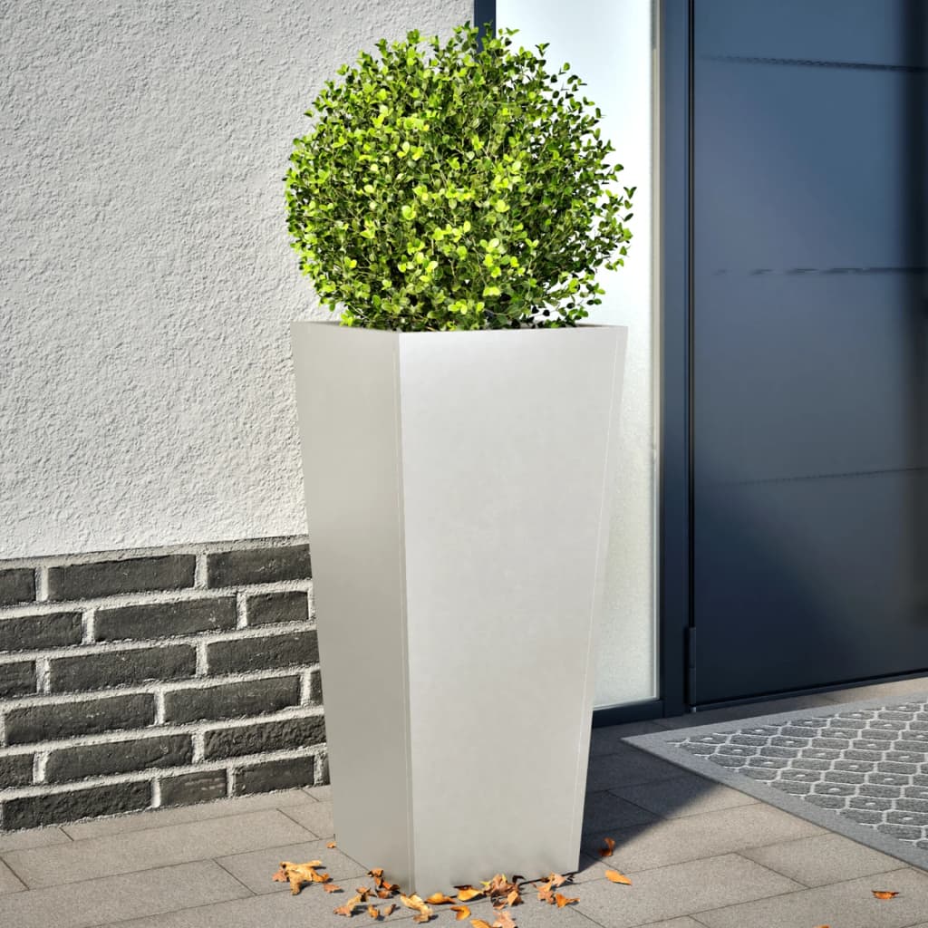 Plantekasser 2 stk 35x35x75 cm rustfritt stål